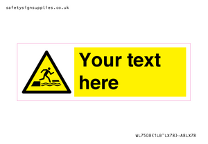 Custom Warning falling into water when stepping on or off a floating surface